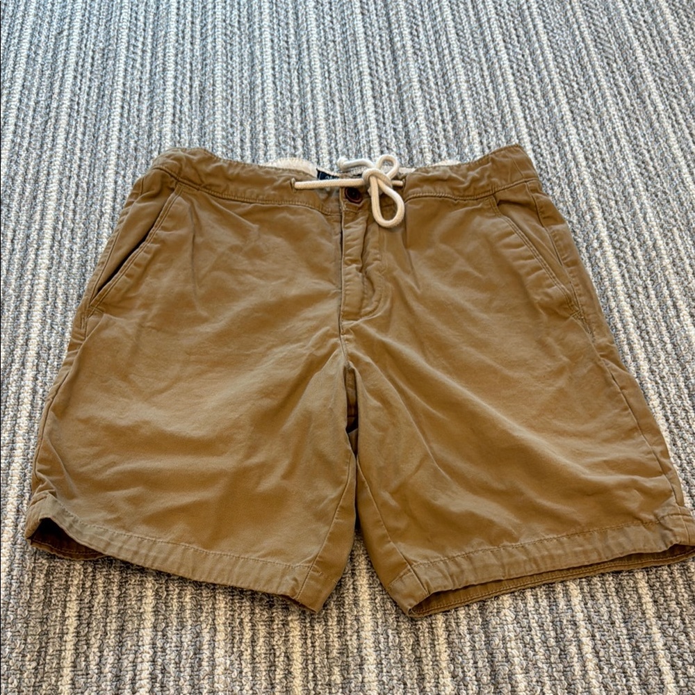 Abercrombie & Fitch Tan Flat Front Shorts